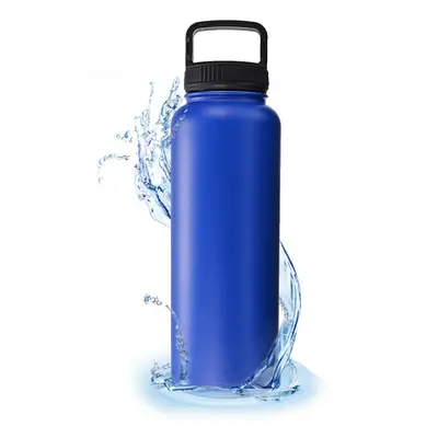 (Blue) 1200ML Stainless Steel Water Cup Large Capacity Outdoor Portable Keep Warm Bottle