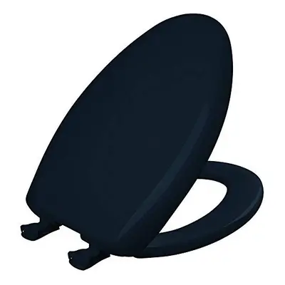 Bemis 1200SLOWT Slow Sta-Tite Elongated Closed Front Toilet Seat, Navy