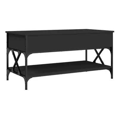 vidaXL Coffee Table Hall End Table Sofa Table Black Engineered Wood and Metal