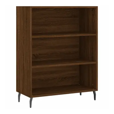 (brown oak) vidaxL Shelf Cabinet Bookcase Display Shelves Storage White Engineered Wood