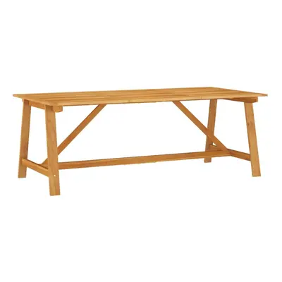 vidaXL Solid Acacia Wood Garden Dining Table 206x100x74 cm Wooden Side Table