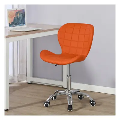 (Orange) Charles Jacobs Adjustable Swivel Chair | Office Chair With Chrome Wheels