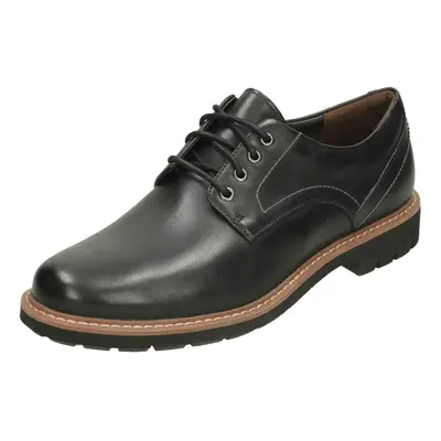 (UK 12, Black) Mens Clarks Smart Lace Up Shoes Batcombe Hall - G Fit