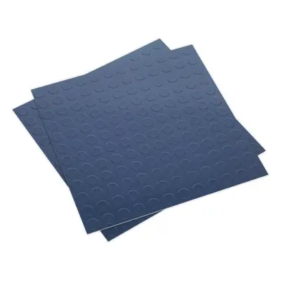 16 PACK Vinyl Floor Tile - Peel & Stick Backing - 457.2 x 457.2mm - Blue Coin