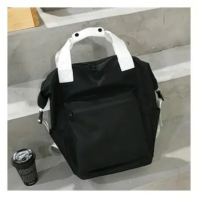 (Black) 26L Women Men Backpack Rucksack Waterproof Oxford Satchel Shoulder School Bag Handbag Ou