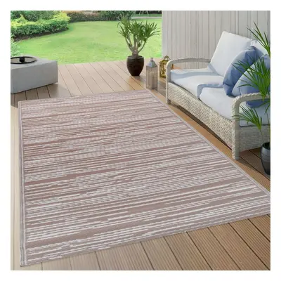 vidaXL Outdoor Carpet ARAKIL Brown 120x180 cm PP Balcony Rug Outdoor Blanket