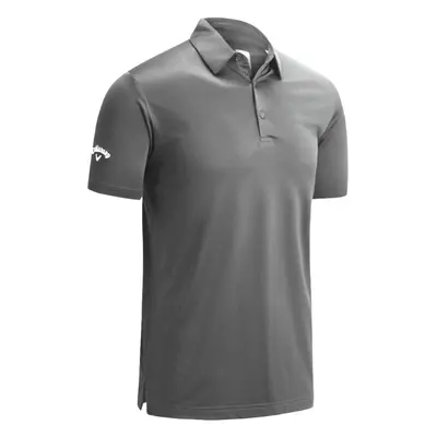 (XS, Grey) Callaway Mens Swing Tech Solid Colour Polo Shirt