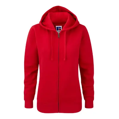 (M, Classic Red) Russell Ladies Premium Authentic Zipped Hoodie (3-Layer Fabric)