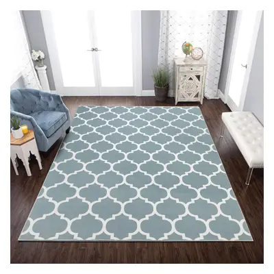 (160x230 cm, AVA- PRINTED RUG) Modern Non-Slip Rugs Printed Geometric Carpet Mat