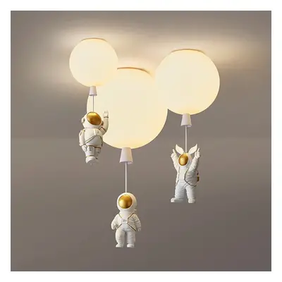 (20cm) 20CM/25CM/30CM/35CM E27 Nordic LED Ceiling Light Fixture Cartoon Astronaut Balloon Lamp F