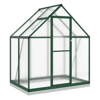 (green, x x cm) vidaXL Greenhouse with Base Frame Garden Walk in Plant Grow House Aluminium