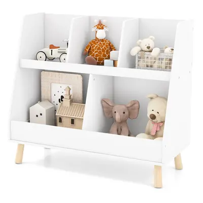 5-Cubby Kids Toy Storage Organizer Wooden Childrens' Bookcase Cabinet