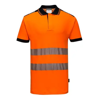 (XL, Orange/Black) Portwest Mens PW3 Hi-Vis Polo Shirt