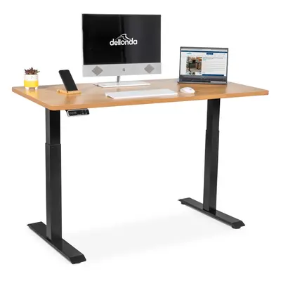 Oak Electric Height Adjustable Standing Desk, x 700mm Dual Motor 100kg - DH33