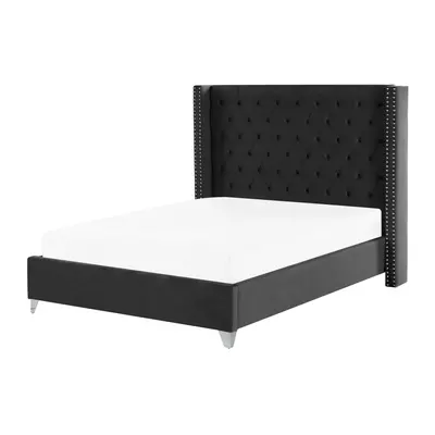 Bed Velvet LUBBON x cm (EU Double) Black