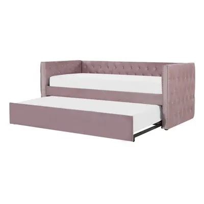 Trundle Bed GASSIN x cm (EU Single) Velvet Pink