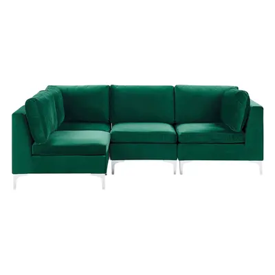 Corner Sofa EVJA Velvet Green Right Hand