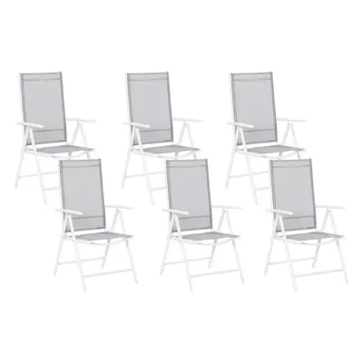 Set of Garden Chairs CATANIA Metal Grey