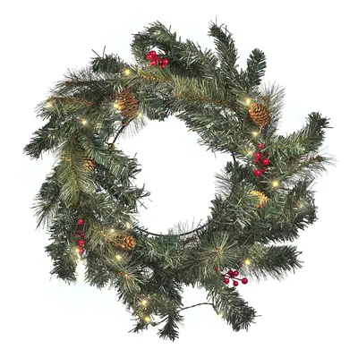 Pre-Lit Christmas Wreath cm Green TENALA