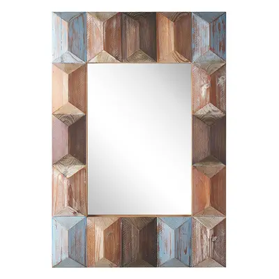 Wall Mirror HIZOTE cm cm Wood Brown