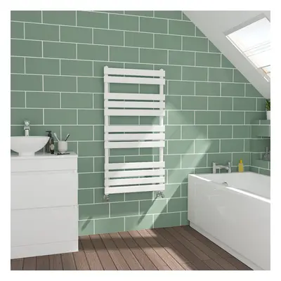 WarmeHaus Flat Panel White Towel Radiator Bathroom Heated Towel Rail 1200x600mm