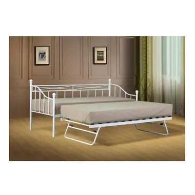 (Without Trundle) Silvana Metal Day Bed with or without Trundle with Tanya Mattress