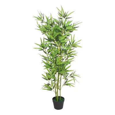 vidaXL Artificial Bamboo Plant with Pot 120cm Green Fake Lifelike Indoor Decor