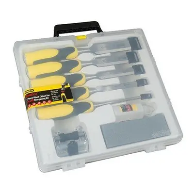 Stanley 5-16-421 Dynagrip Wood Chisel Set Piece With Oil Stone