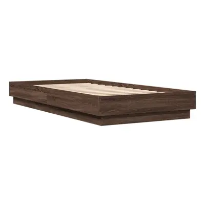 vidaXL Bed Frame Home Bed Base Bedstead Brown Oak 90x190 cm Engineered Wood