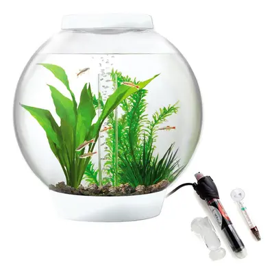 Baby biOrb 15L Aquarium in White with MCR LED Lighting and Heater Pack