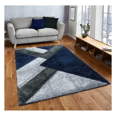 (Blue-Grey, x cm) Modern Shaggy Hallway Runner Living Room NOVA Rugs