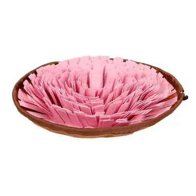 (Pink) Dog Snuffle Mat Dog Training Pet Mat Encourages Natural Foraging Durable Dog Nosework Mat