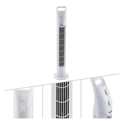 AREBOS tower fan with timer | watts | 75Â° oscillation | fan with speed settings | white