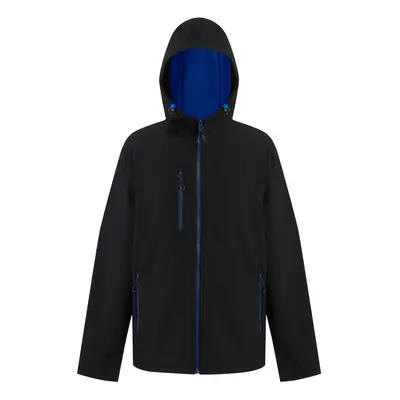 (M, Black/New Royal) Regatta Mens Navigate Layer Soft Shell Jacket