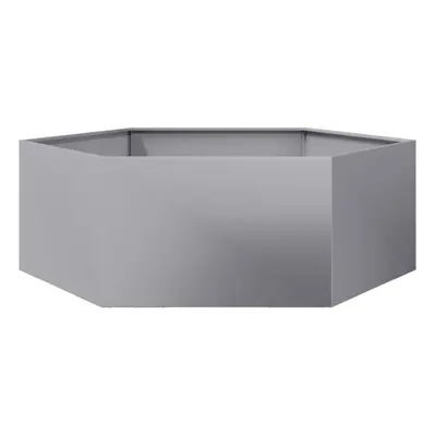 vidaXL Garden Planter Outdoor Flower Pot Planter Pot Hexagon Galvanized Steel