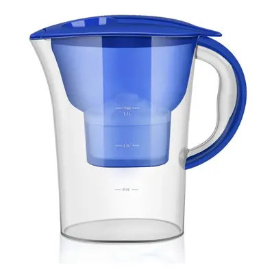 (Blue) 2.5L Transparent Water Pitcher Household Filter Bottle Kettle Activated Carbon Purifier