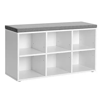 Bench, Shoe Cabinet Storage with Compartments and Adjustable Shelves, Easy to Assemble, Space-Sa