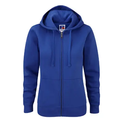 (M, Bright Royal) Russell Ladies Premium Authentic Zipped Hoodie (3-Layer Fabric)