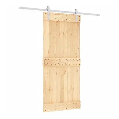 vidaXL Sliding Door with Hardware Set Interior Door Barn Door Solid Wood Pine