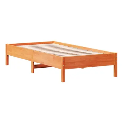 vidaXL Bed Frame Bad Base Wax Brown 75x190 cm Small Single Solid Wood Pine