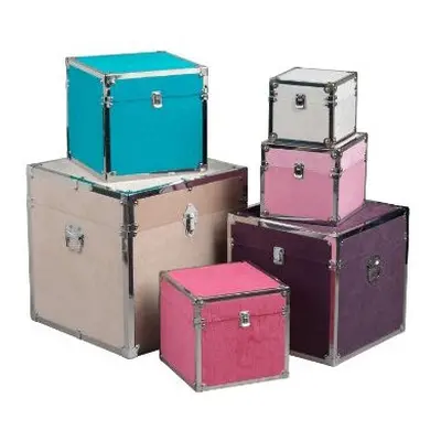 Premier Housewares Fur Effect Storage Trunks - Set of