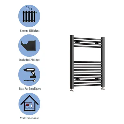 (black, 800*600mm) Stylish Straight Towel Rail HeatingTowel Radiator