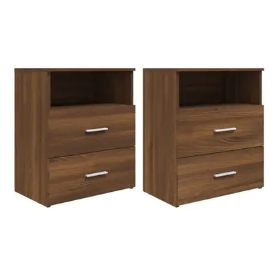 (brown oak, 2) vidaXL Bed Cabinet Bedside Cabinet Storage Cabinet Nightstand Bed Side Table