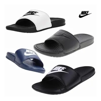 (White Black Black, Men's UK SIZE 7) Nike Benassi JDI Men's Flip Flops Athletic Sliders