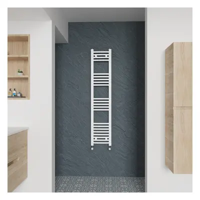 (Curved, 1400x300mm) Warmehaus Heated Towel Rail White Bathroom Ladder Style Radiator Central He