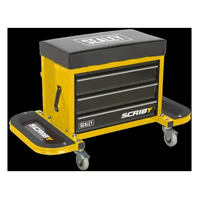 Mechanic&#39;s Utility Seat & Toolbox - Yellow