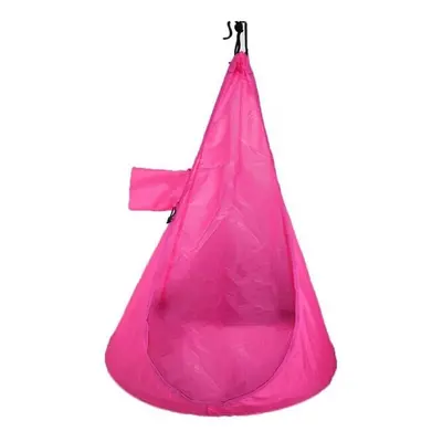 (Pink) 80kg Max Load x 115cm Children Hammock Chair Comfortable Hanging Seat Outdoor Garden Swin