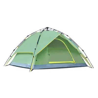 (Green) People Double Layers Waterproof Breathable Automatic Tent with Bag