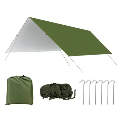 (Green) 3x3m Awning Waterproof Canopy Sunshade Hammock Rain Beach Sun Shelter Camping Tent