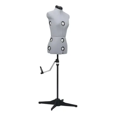 vidaXL Adjustable Dress Form Female Grey Size Dressmaking Mannequin